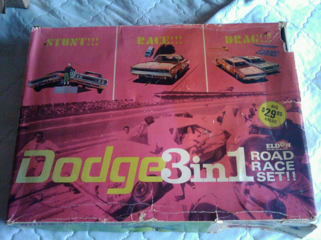 My 68 Dodge dealer Eldon slot car set on ebay For A Bodies Only Mopar